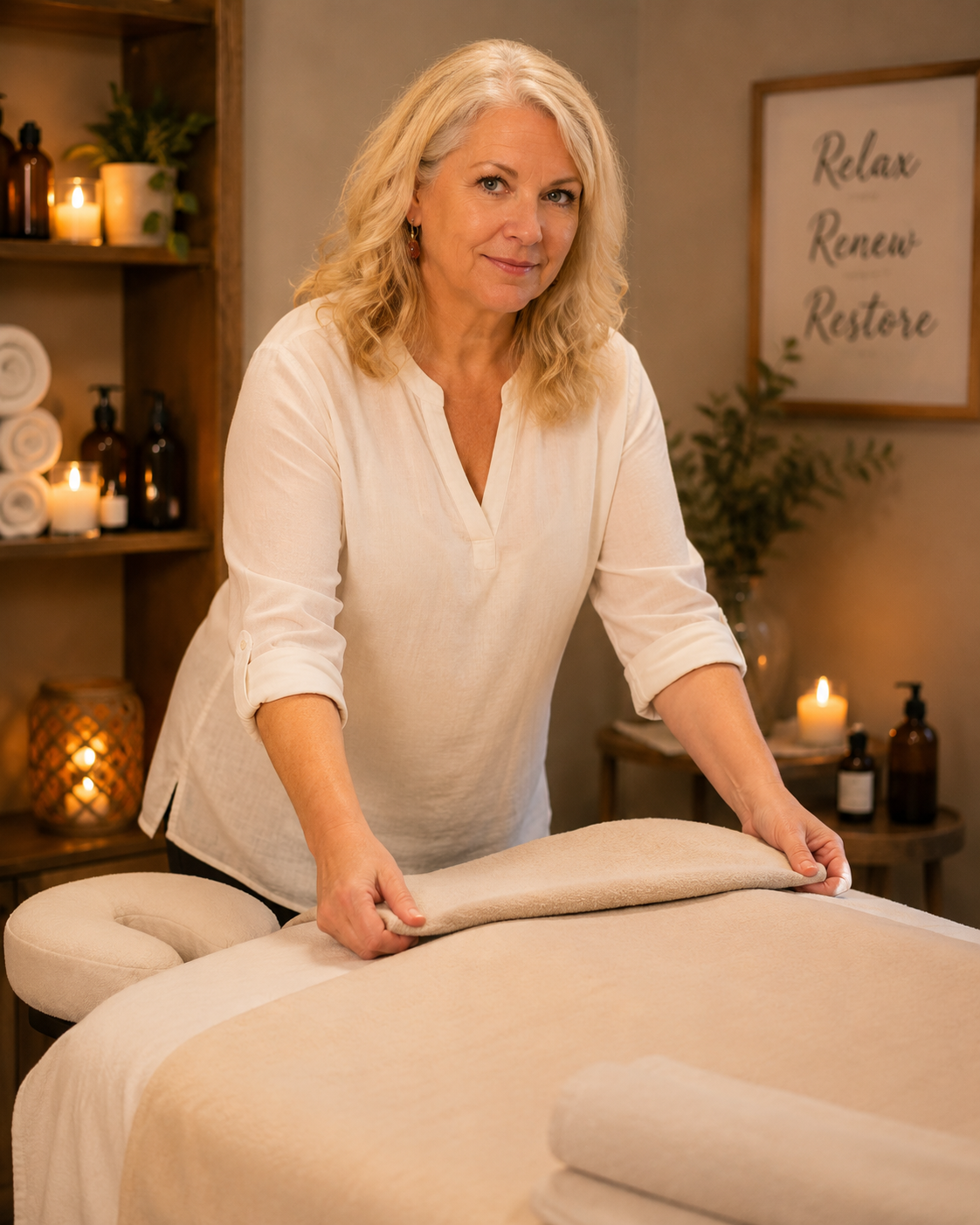 Booking mitzi copeland prepping up treatment room